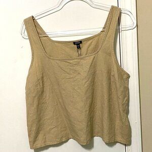 Express Linen‎ Tank Top Womens M Cream Layering Piece Summer Career Casual Light